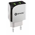 Space Dual Port USB Wall Charger with iOS Cable - WC111