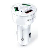 Space 3-USB Port QC 3.0 Fast Car Charger