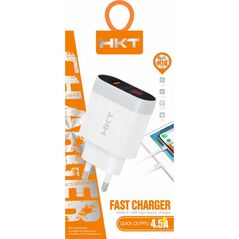 HKT Hot Selling Digital Display 18W 4.5A Fast Charger
