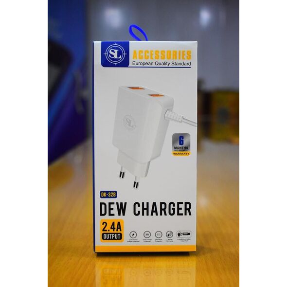 Type-C 2.4A Dual USB Port Dew Charger
