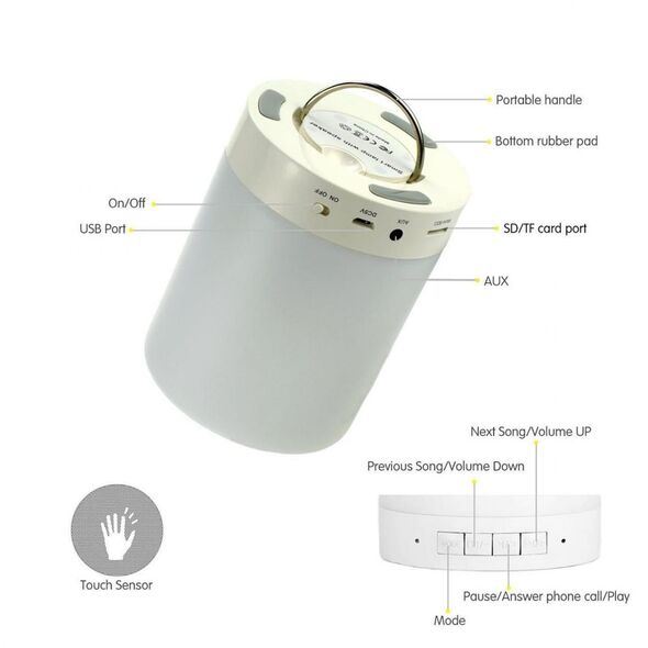 Smart Touch Control Wireless Portable Bluetooth Speaker